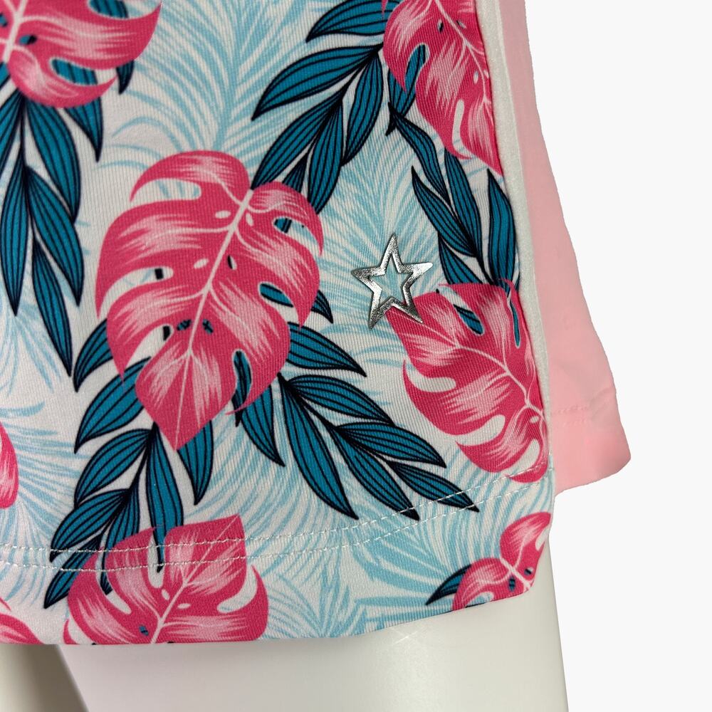 NWT LOHLA SPORT "The Sunny Palm" Sleeveless Polo Sport Top (Peony | Size M/L) - Picture 6 of 8